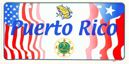 Dulces Tipicos Coqui en Tablilla con Bandera de Puerto Rico Puerto Rico